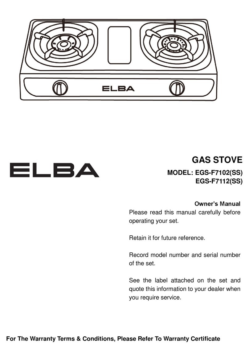 Elba EGS-F7102(SS) owner's manual