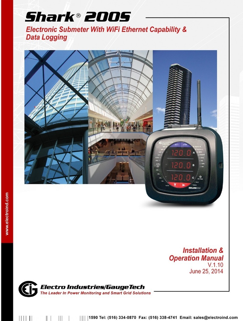 Electro Industries Shark 200S Installation & operator's manual