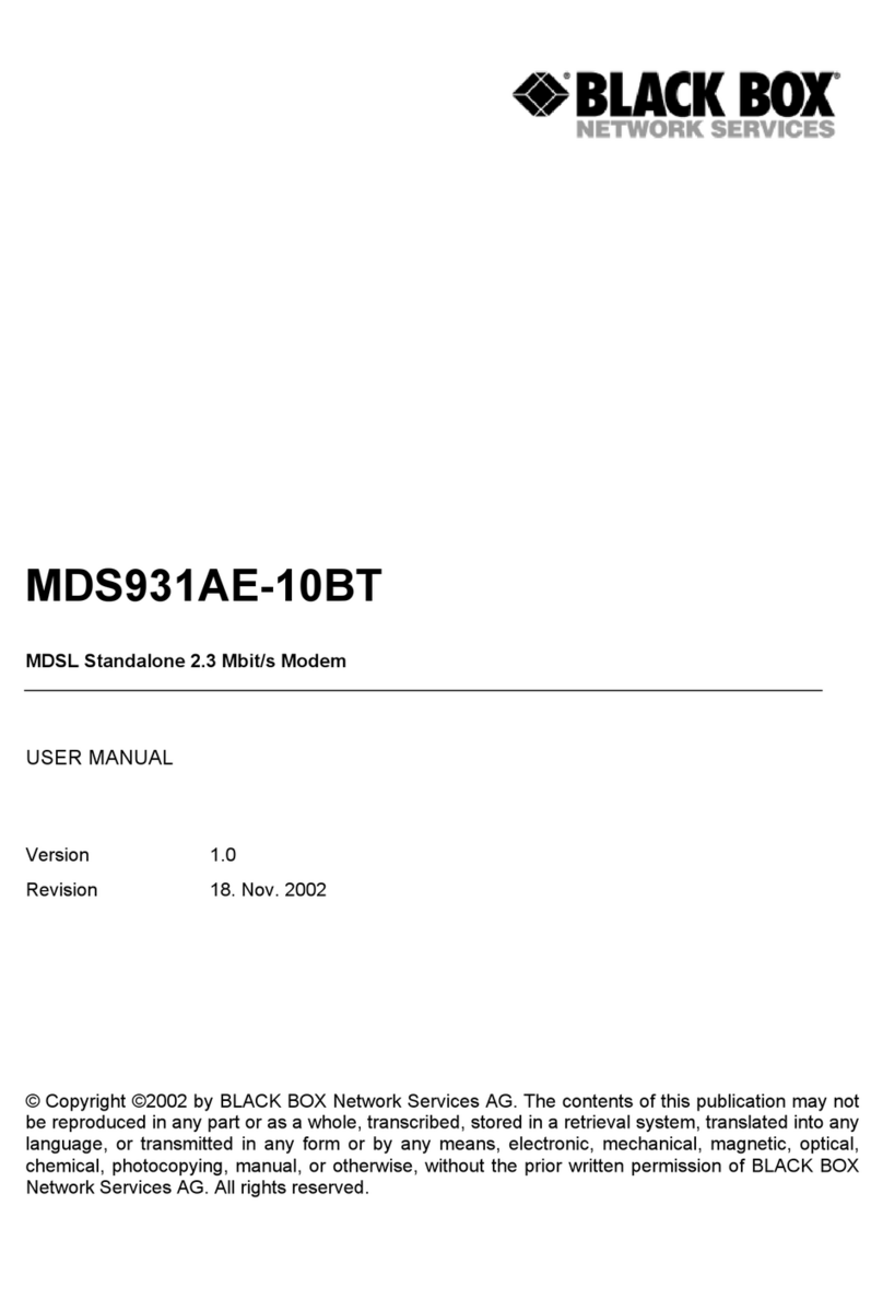 Black Box MDS931AE-10BT User manual