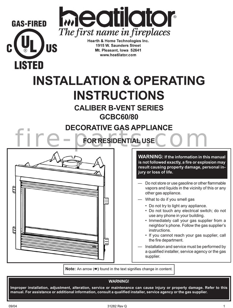 Heatilator GCDC60 Installation & operating instructions Heatilator GCDC60 Installation & operating instructions