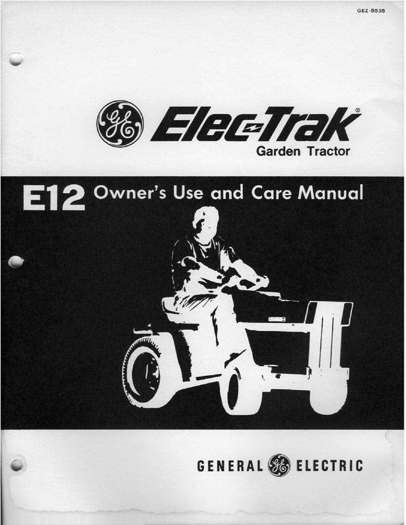 GE Elec-Trak E12 Owner's use and care manual