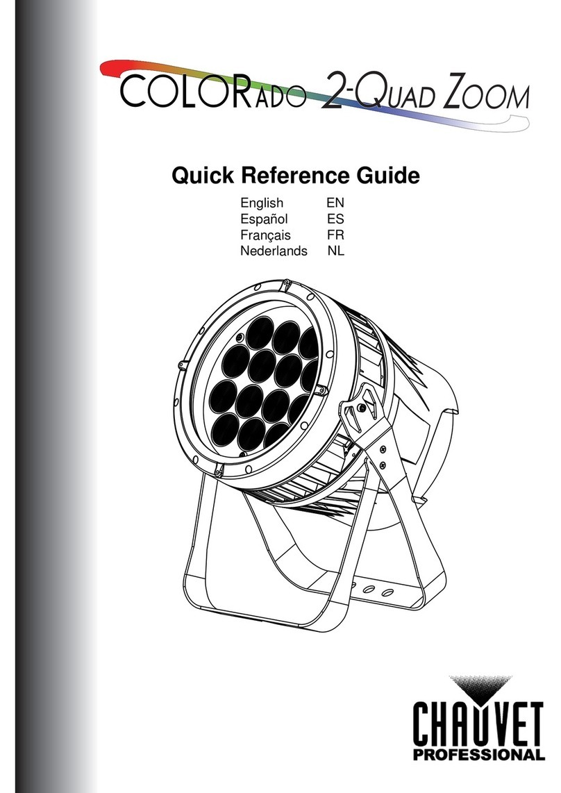 Chauvet COLORado 2-Quad Zoom IP Quick reference guide