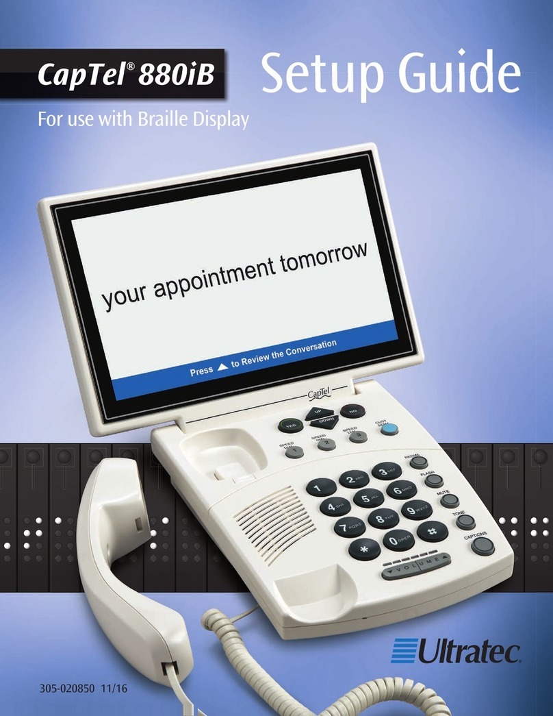 ULTRA TEC CapTel 880iB Setup guide