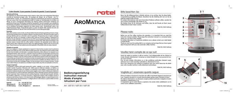 Rotel AROMATICA U27.51 instruction manual