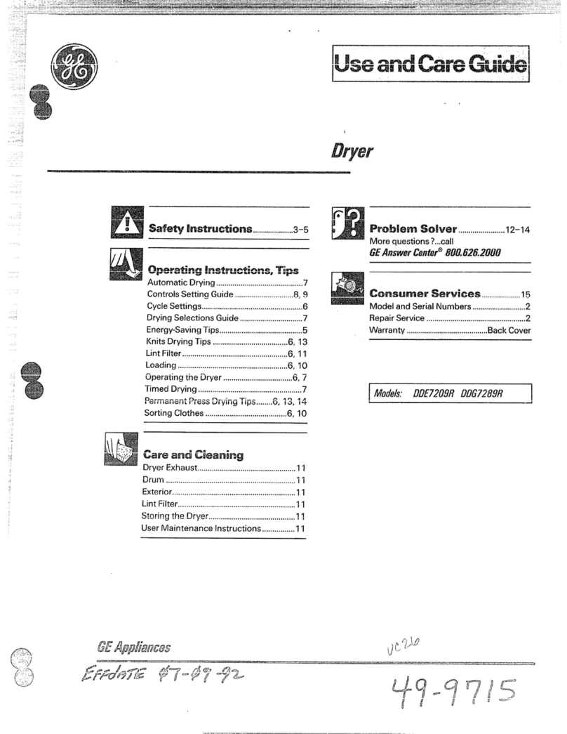 GE DDE7209R Installation instructions