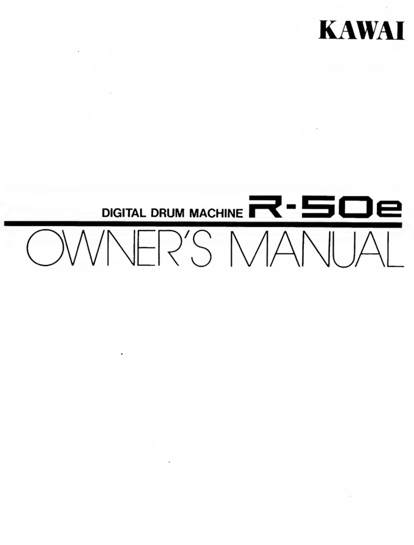 Kawai Digital Drum Machine R-50e owner's manual