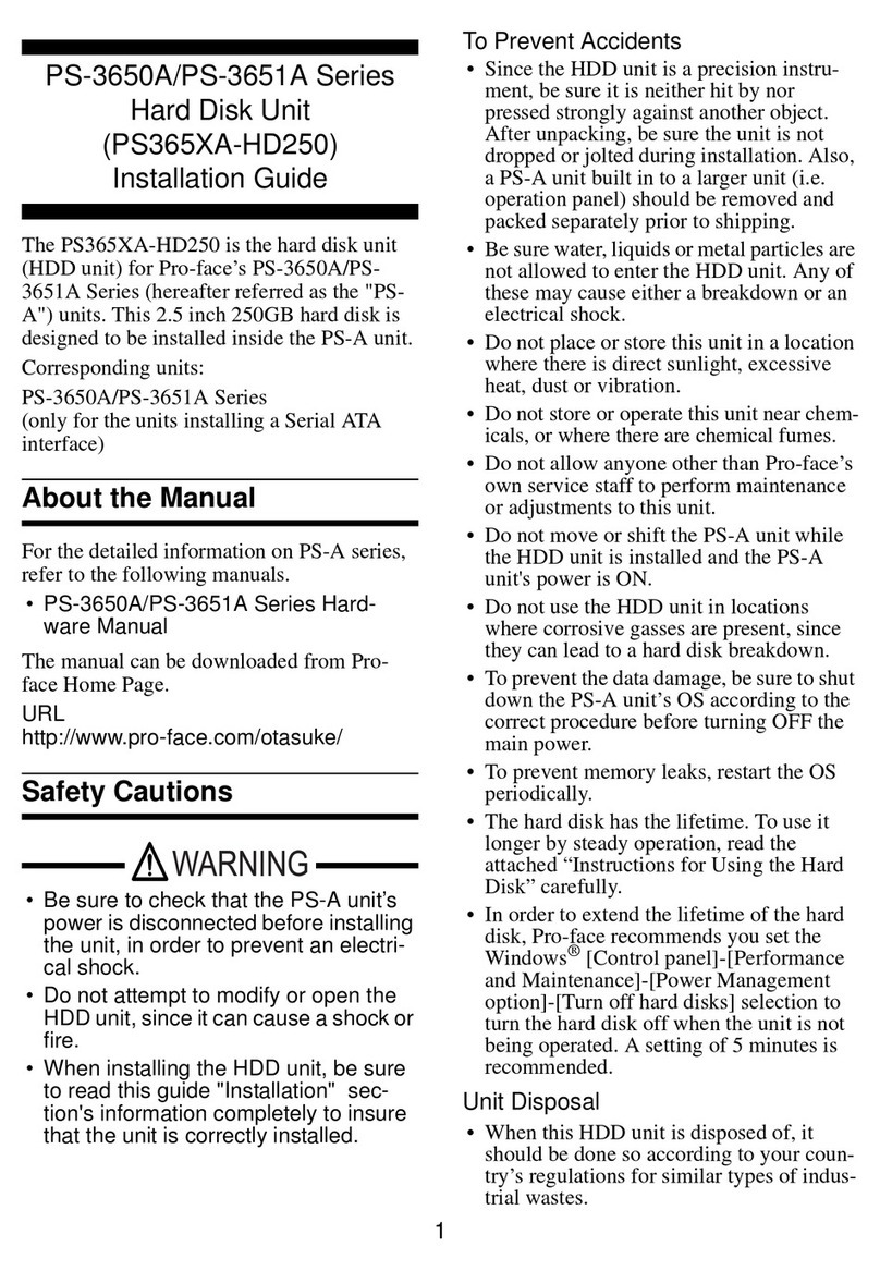 Digital Electronics Corporation PS-3650A series installation guide Digital Electronics Corporation PS-3650A series installation guide