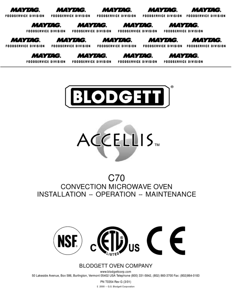Blodgett accellis C70 Owner's manual