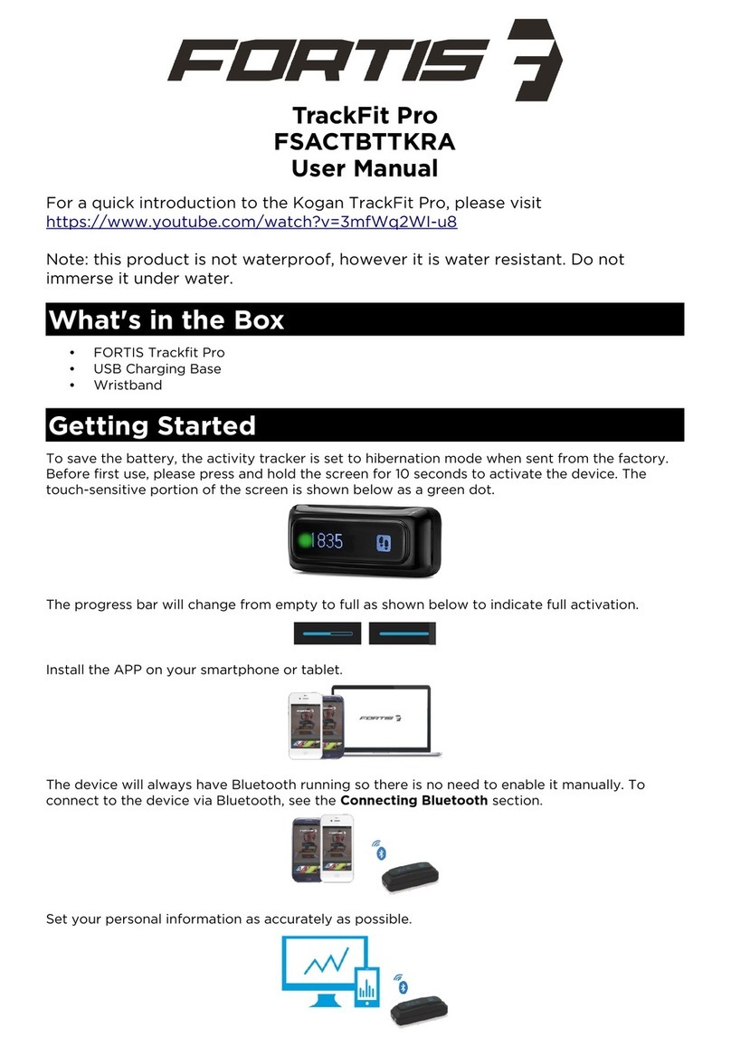 Fortis TrackFit Pro FSACTBTTKRA user manual