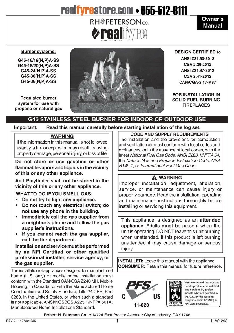 Real Fyre G45-16/19A-SS owner's manual