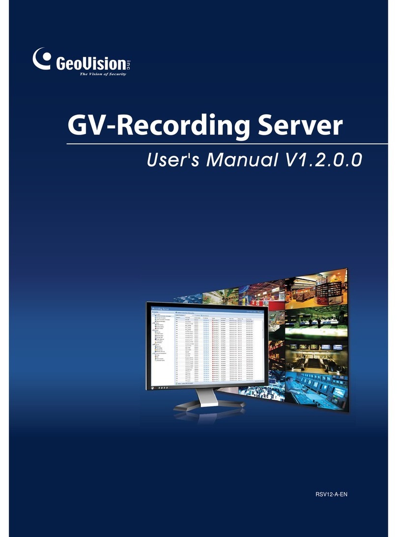 GeoVision GV-Recording Server User manual