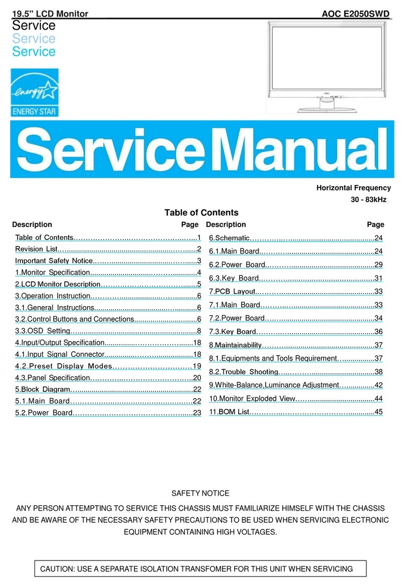 AOC e2050Swd User manual