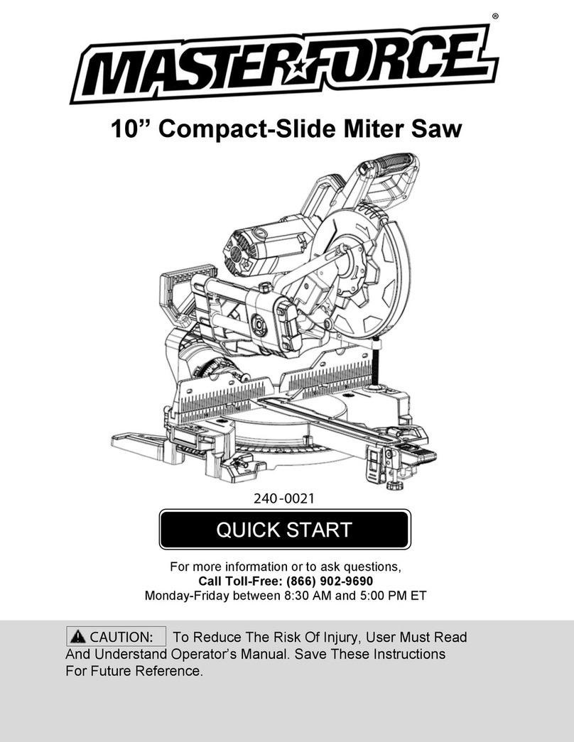 MasterForce 240 -0021 quick start