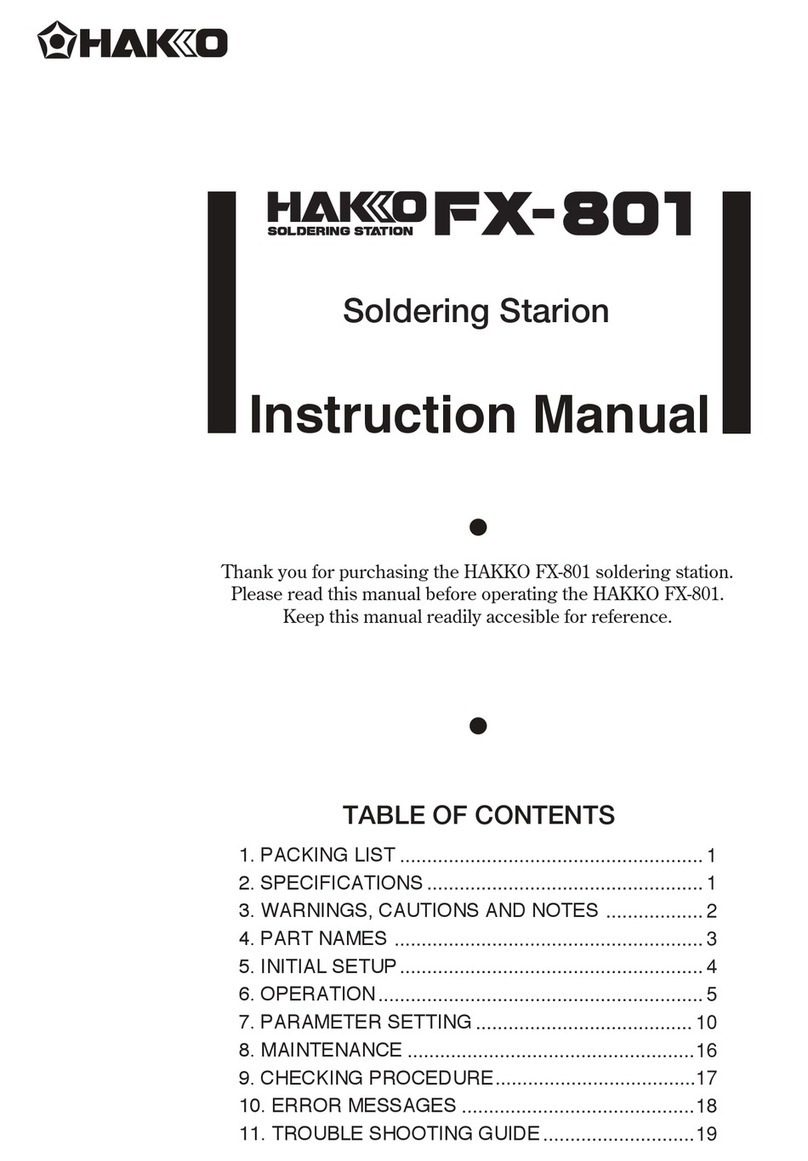 Hakko Electronics FX?801 User manual