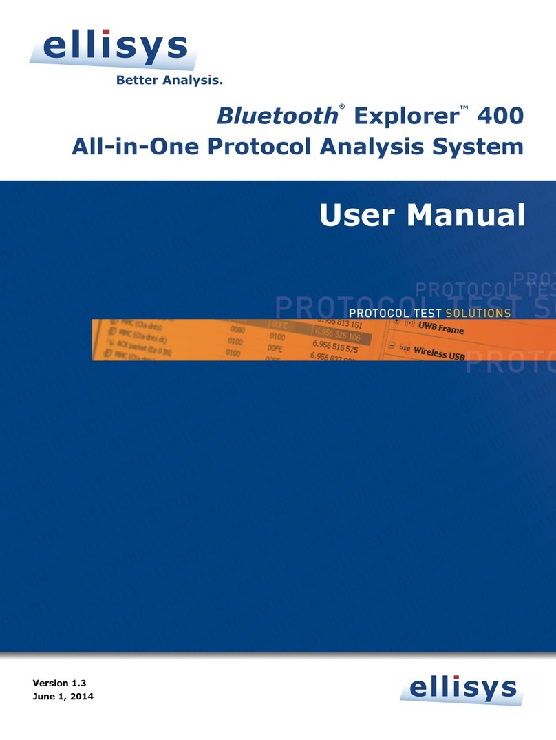 Ellisys Bluetooth Explorer 400 User manual