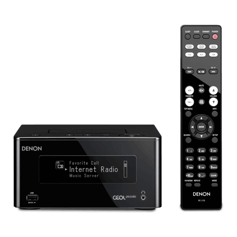 Denon Ceol Piccolo DRA-N4 User manual Denon Ceol Piccolo DRA-N4 User manual