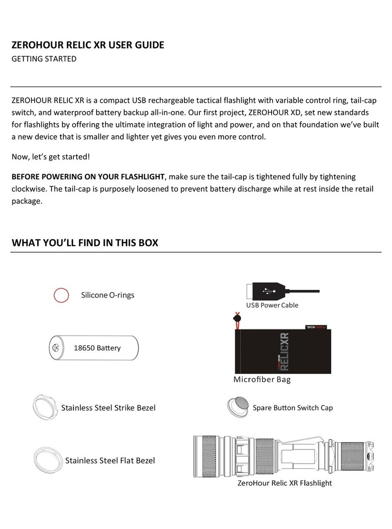 ZEROHOUR RELIC XR User manual