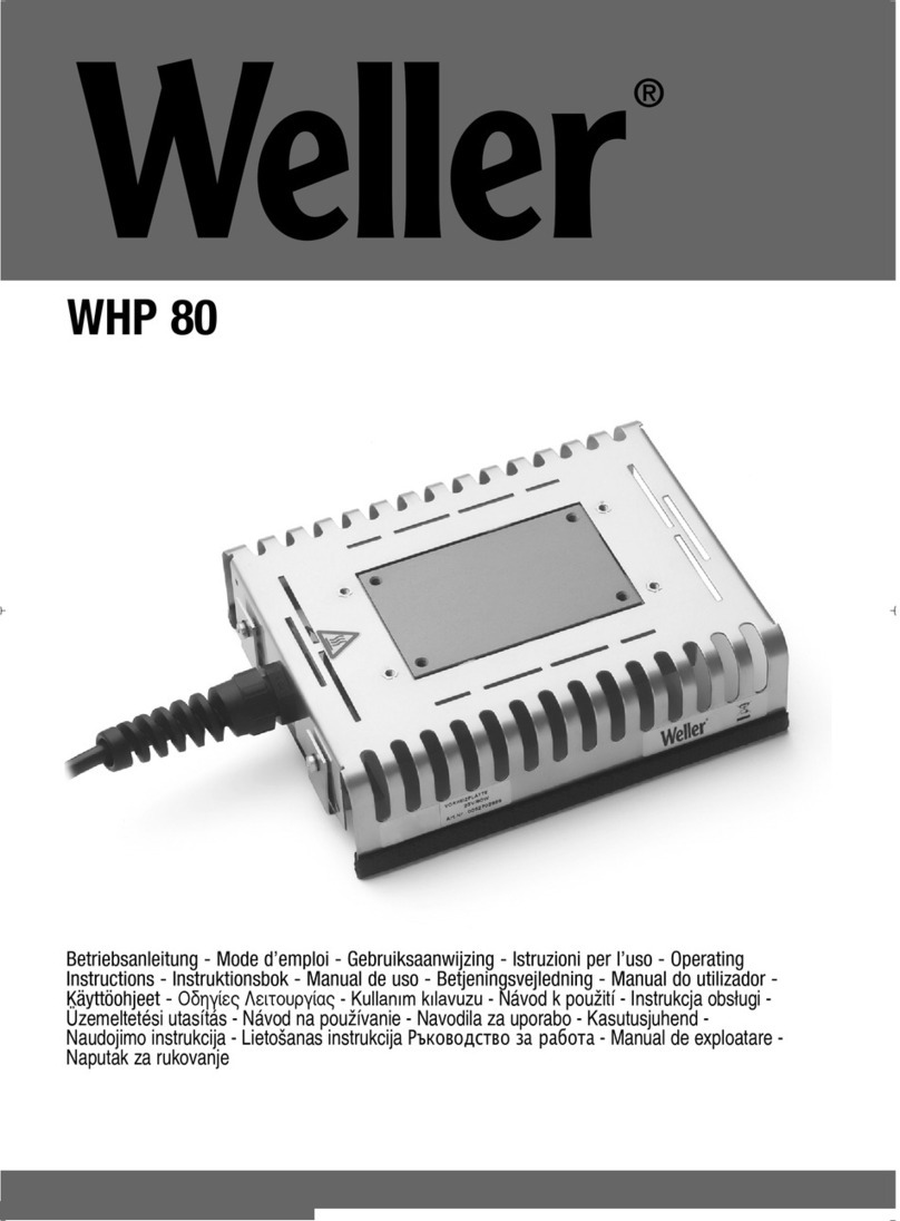 Weller WHP 80 operating instructions