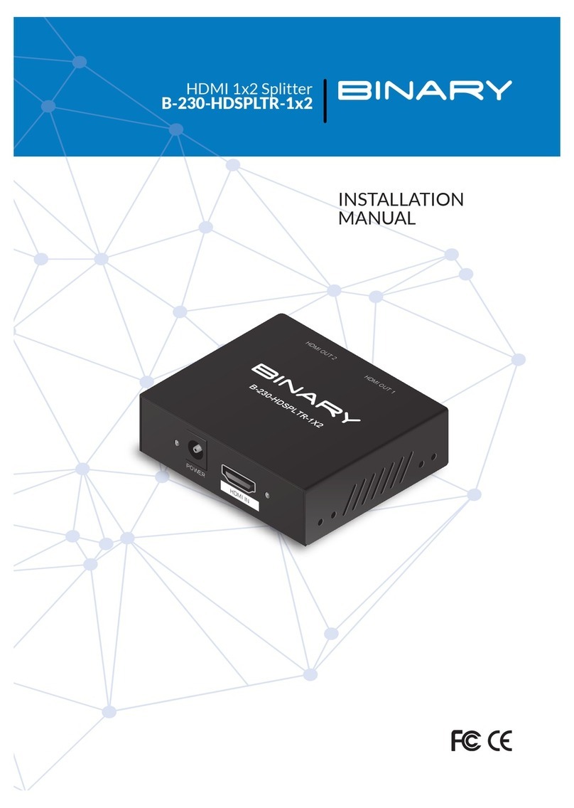 Binary B-230-HDSPLTR-1x2 User manual