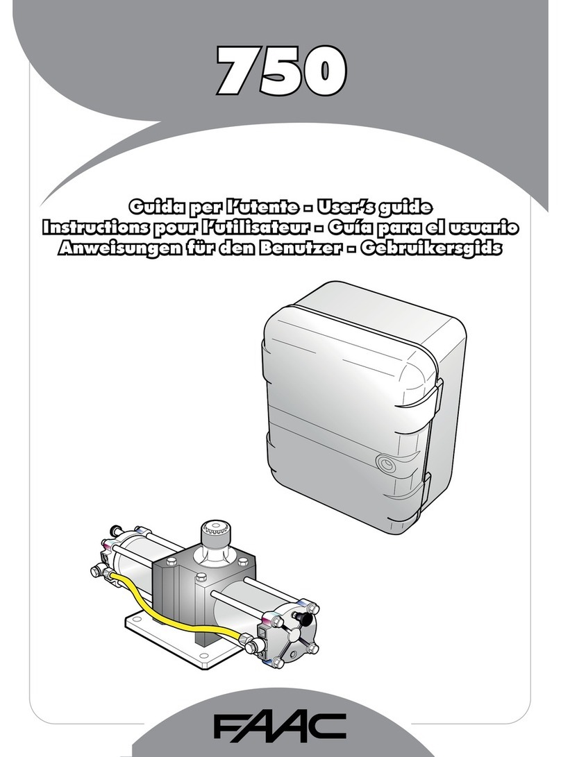 FAAC 750 Standard user manual