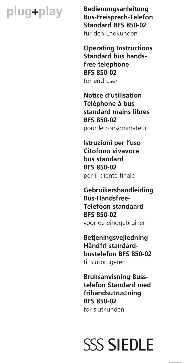Siedle BFS 850-02 operating instructions