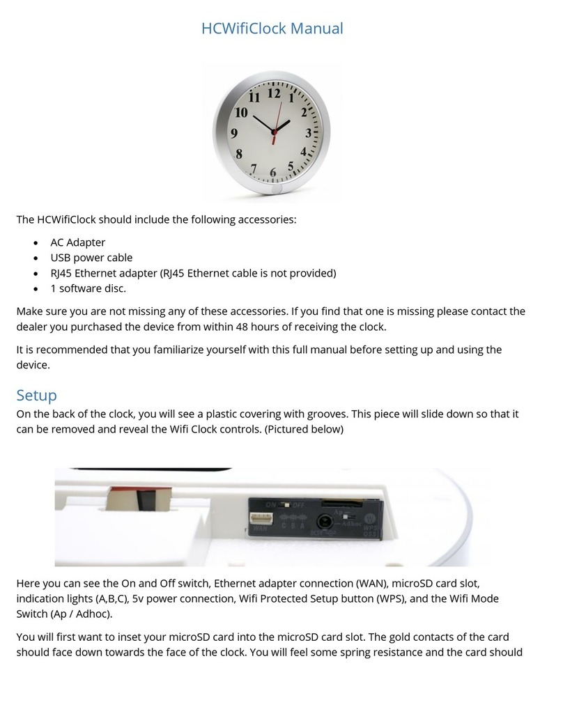 Mini Gadgets HCWifiClock manual