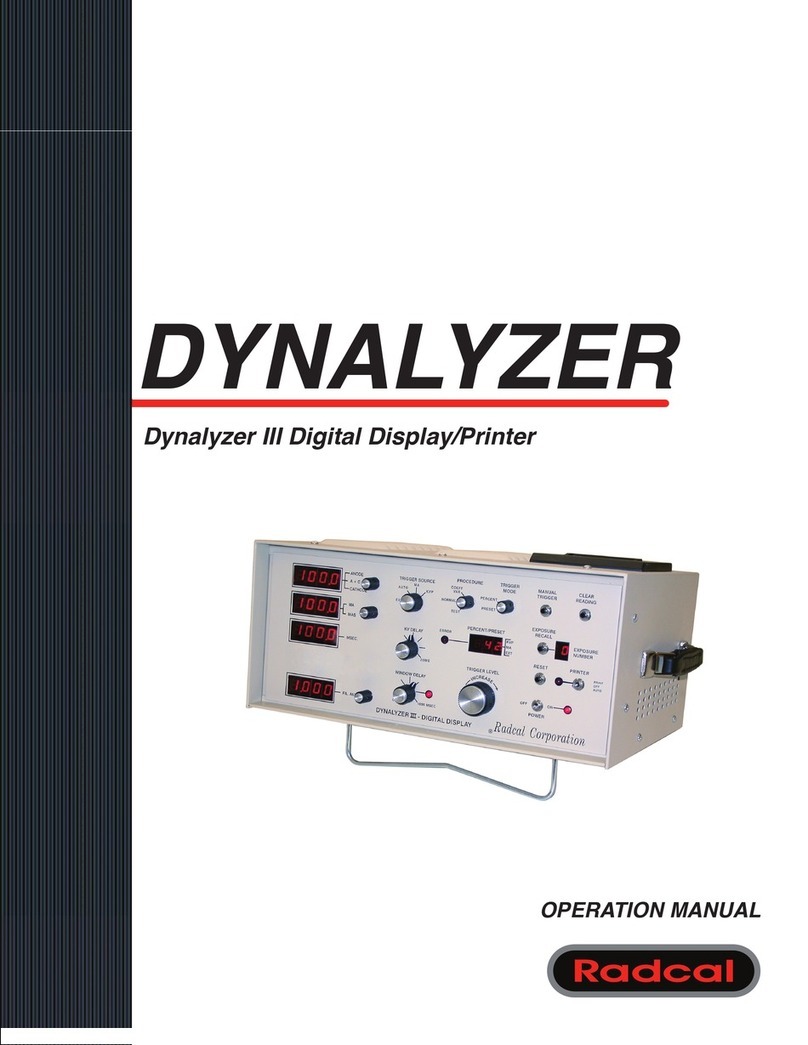 Radcal Dynalyzer III Operation manual