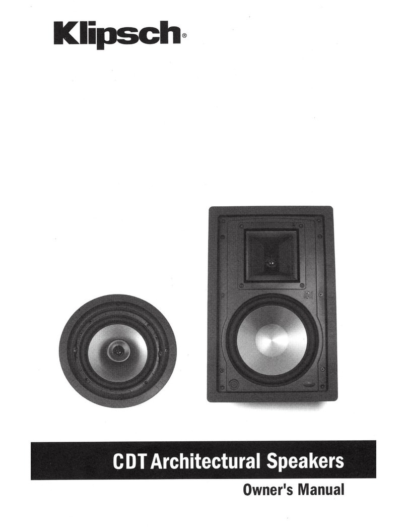 Klipsch CDT SERIES User manual