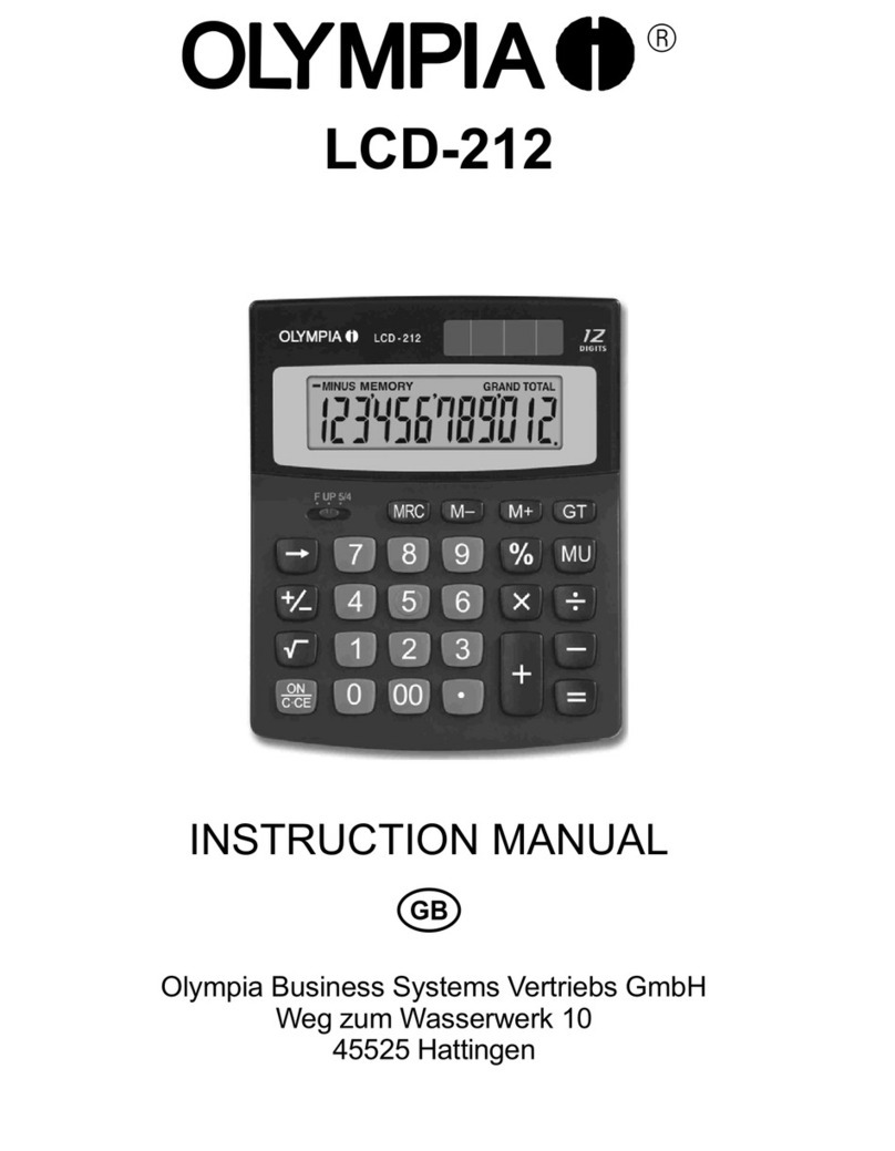 Olympia LCD-212 User manual