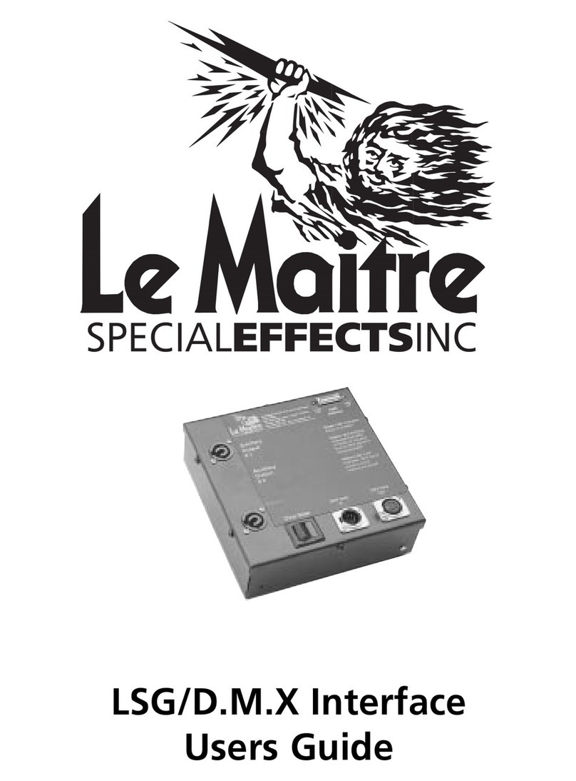 LeMaitre DMX Interface User manual LeMaitre DMX Interface User manual