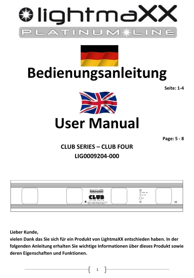 Lightmaxx CLUB SERIES user manual