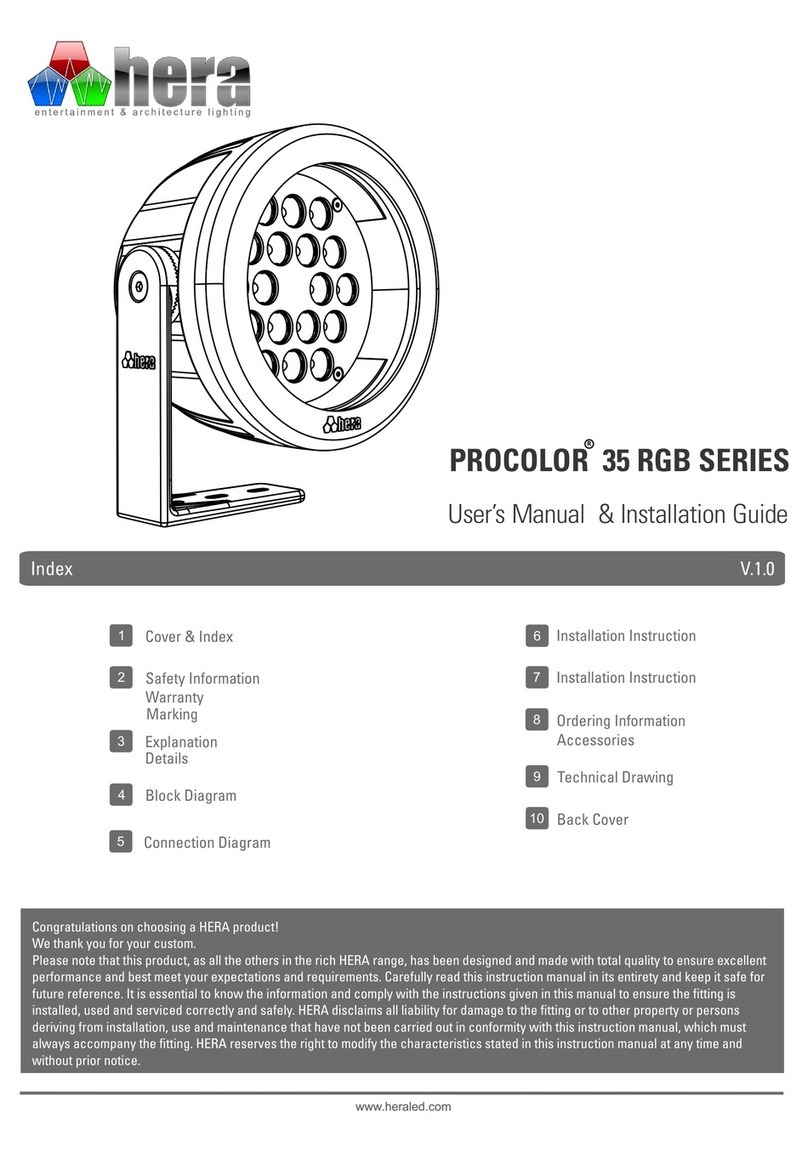 HERA PROCOLOR 35 RGB SERIES Installation and operating instructions