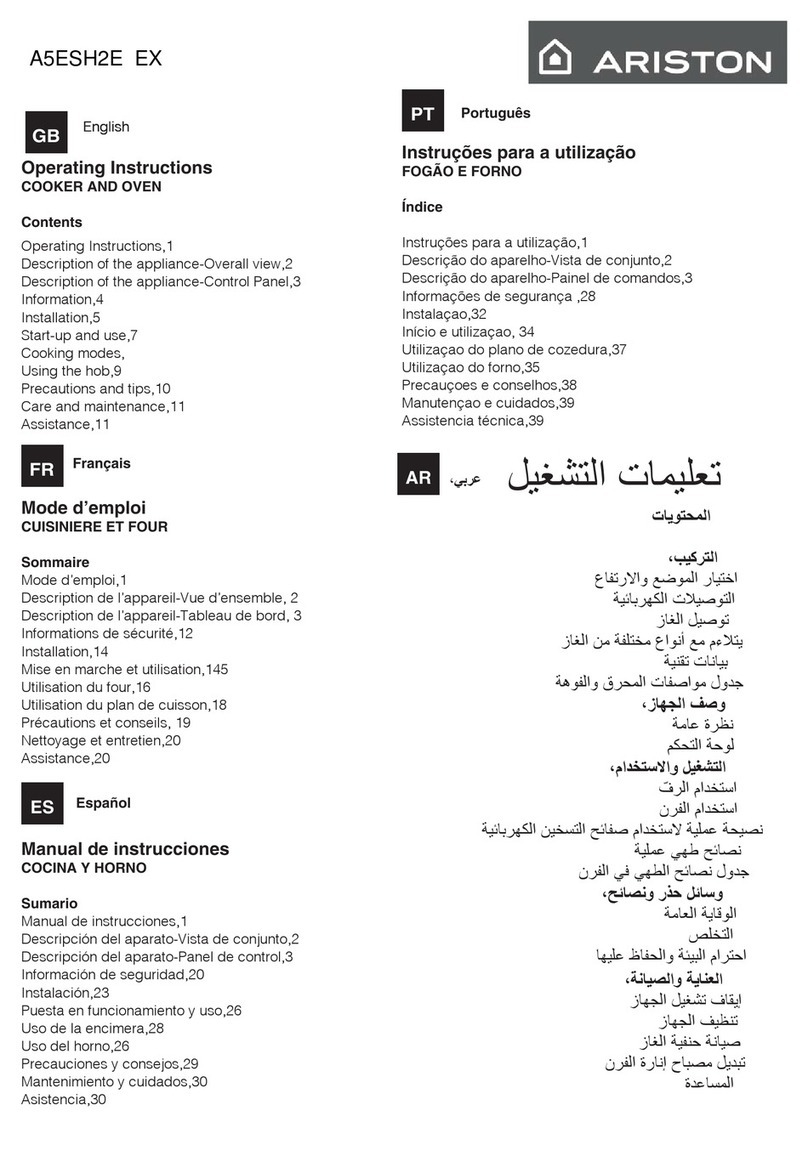 Ariston A5ESH2E EX operating instructions