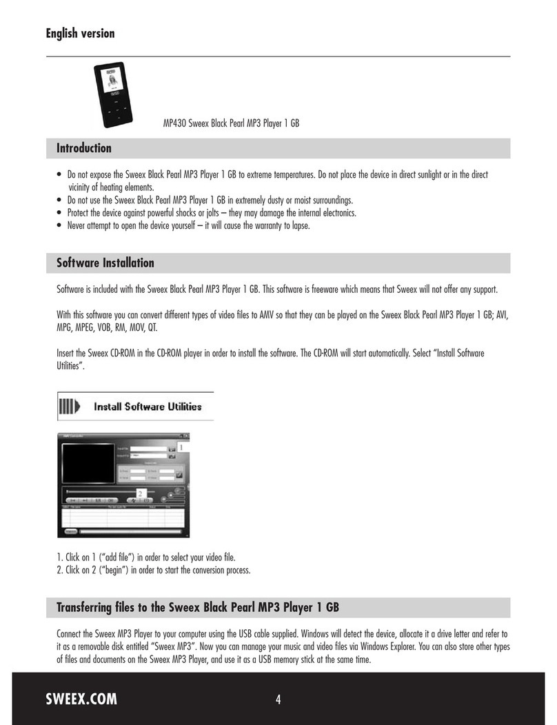 SWEEX MP430 User manual