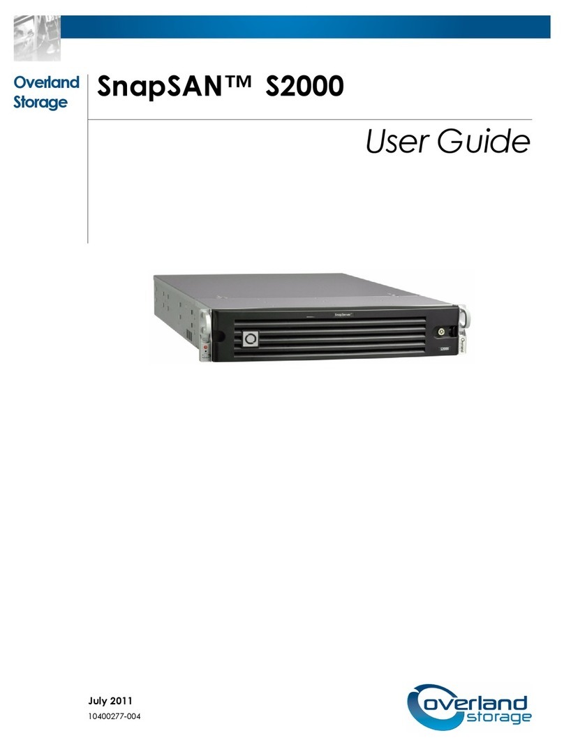 Overland Storage SnapSAN S2000 User manual