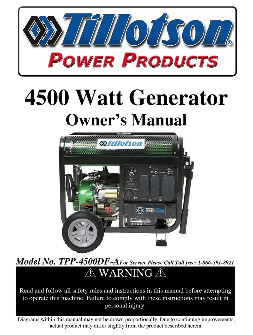 TILLOTSON TPP-4500DF-A User manual
