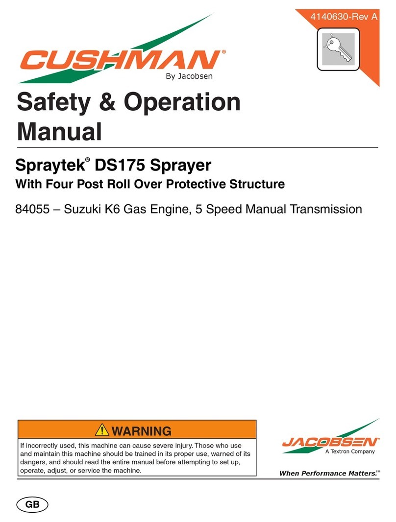 Cushman Spraytek DS175 Safety & operation manual