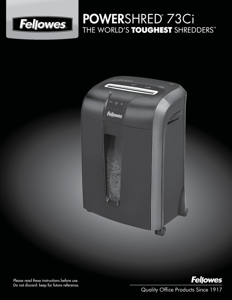 Fellowes POWERSHRED 73Ci manual