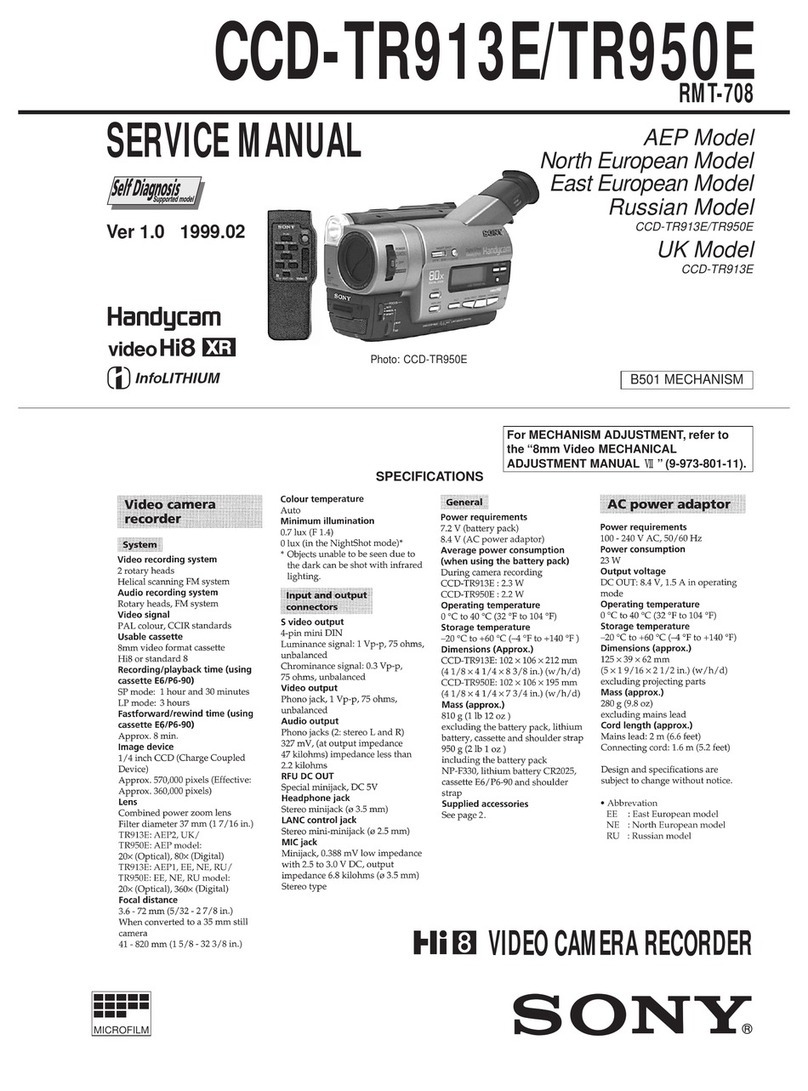 Sony Handycam CCD-TR913E Service manual