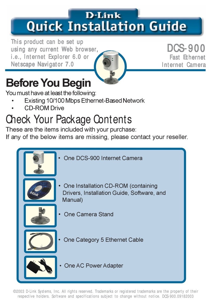 D-Link SECURICAM Network DCS-900 User manual