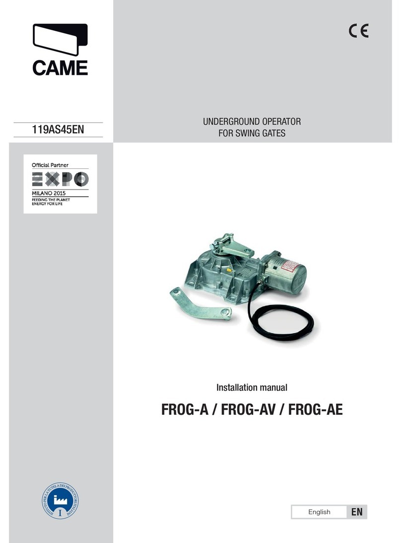 CAME FROG-A User manual
