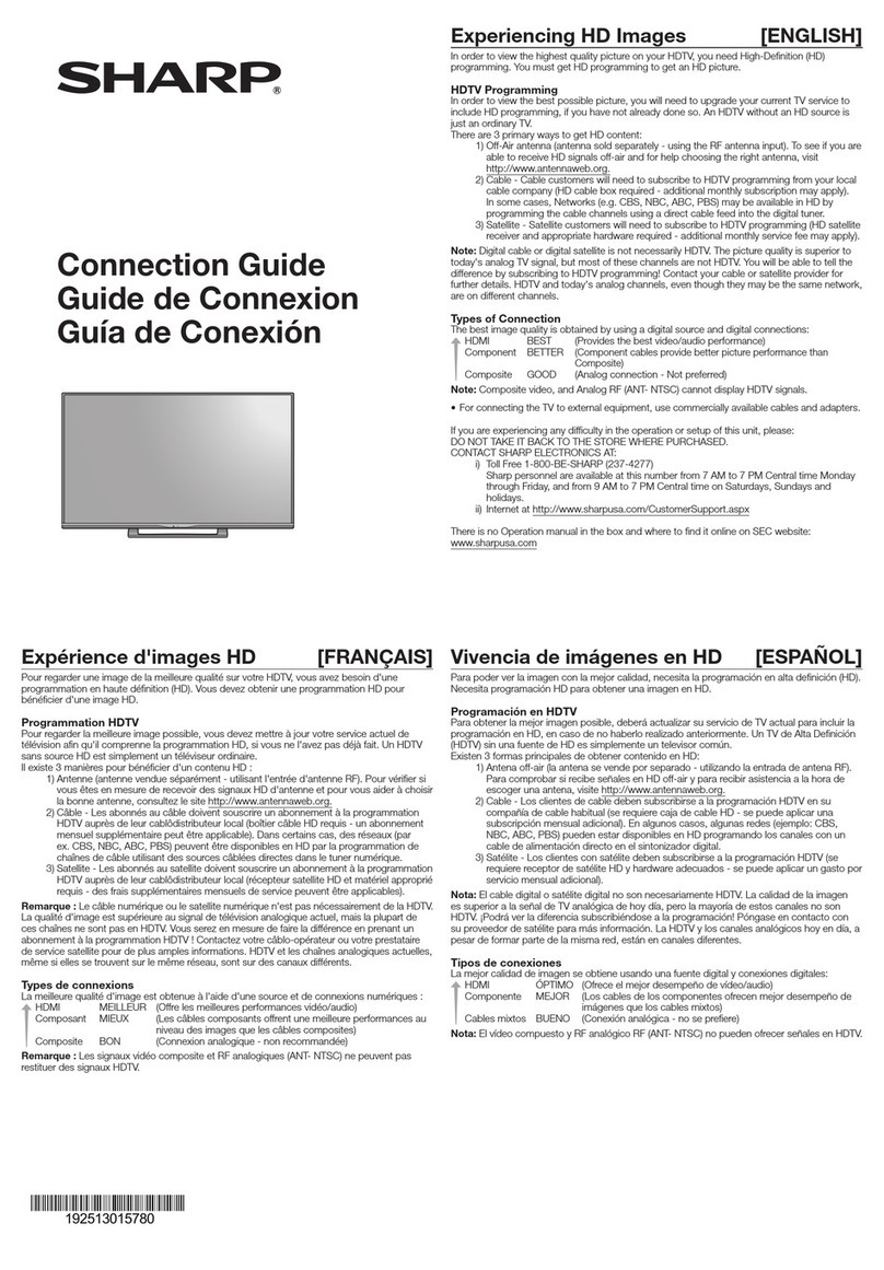 Sharp LC-55LE643U Instruction Manual