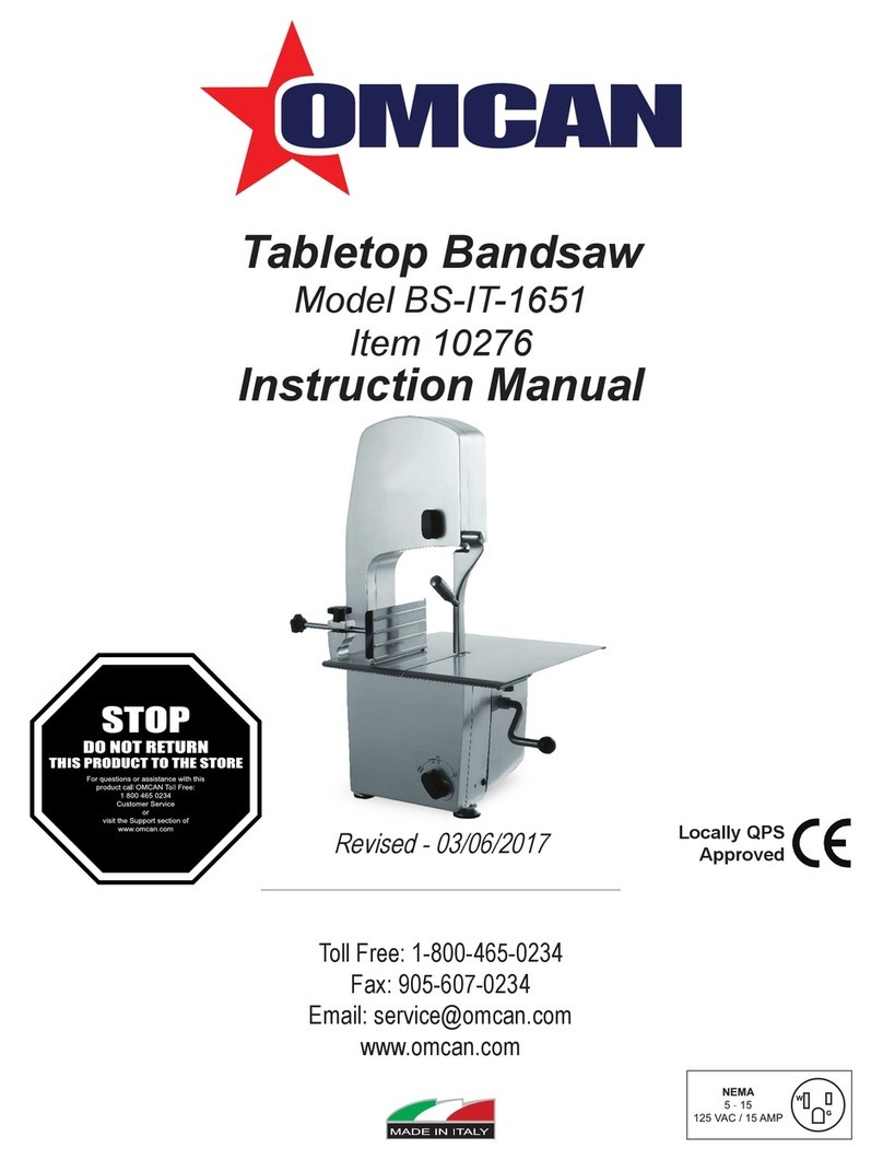 Omcan BS-IT-1651 instruction manual Omcan BS-IT-1651 instruction manual