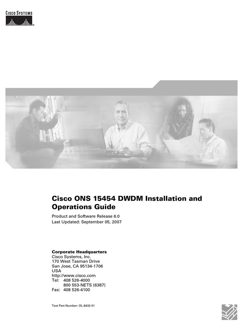 Cisco ONS 15454 DWDM Installation and operation guide