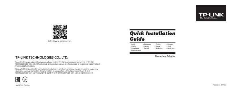 TP-Link TL-PA7020 Quick installation guide