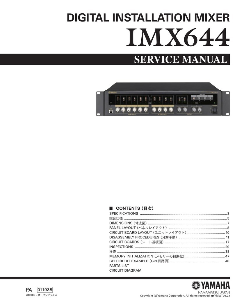 Yamaha IMX644 Manager Service manual