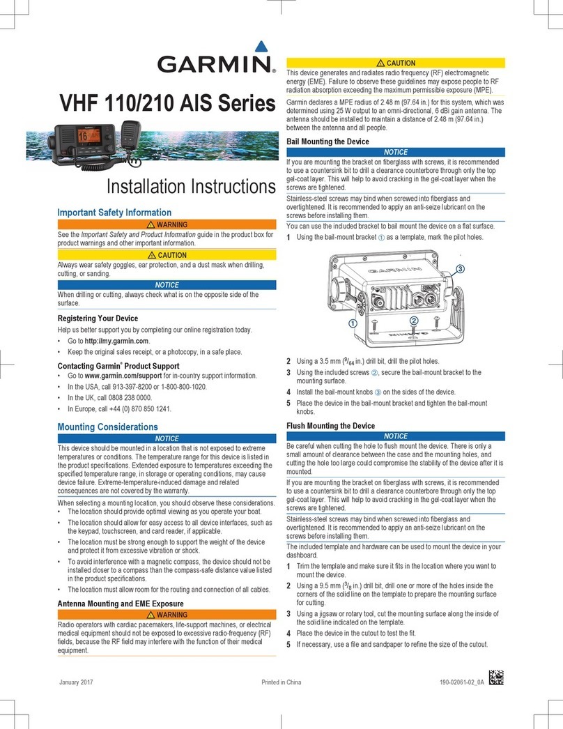 Garmin VHF 110 AIS series User manual