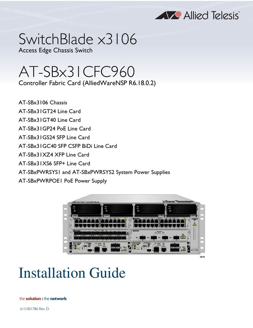Allied Telesis SwitchBlade x3106 installation guide