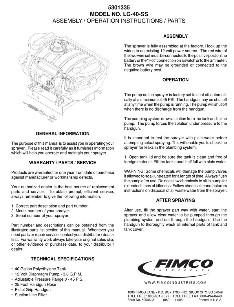 Fimco LG-40-SS Parts list manual