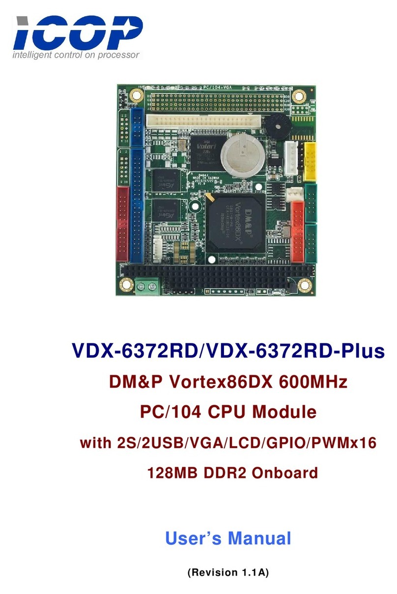 ICOP Technology VDX-6372RD user manual